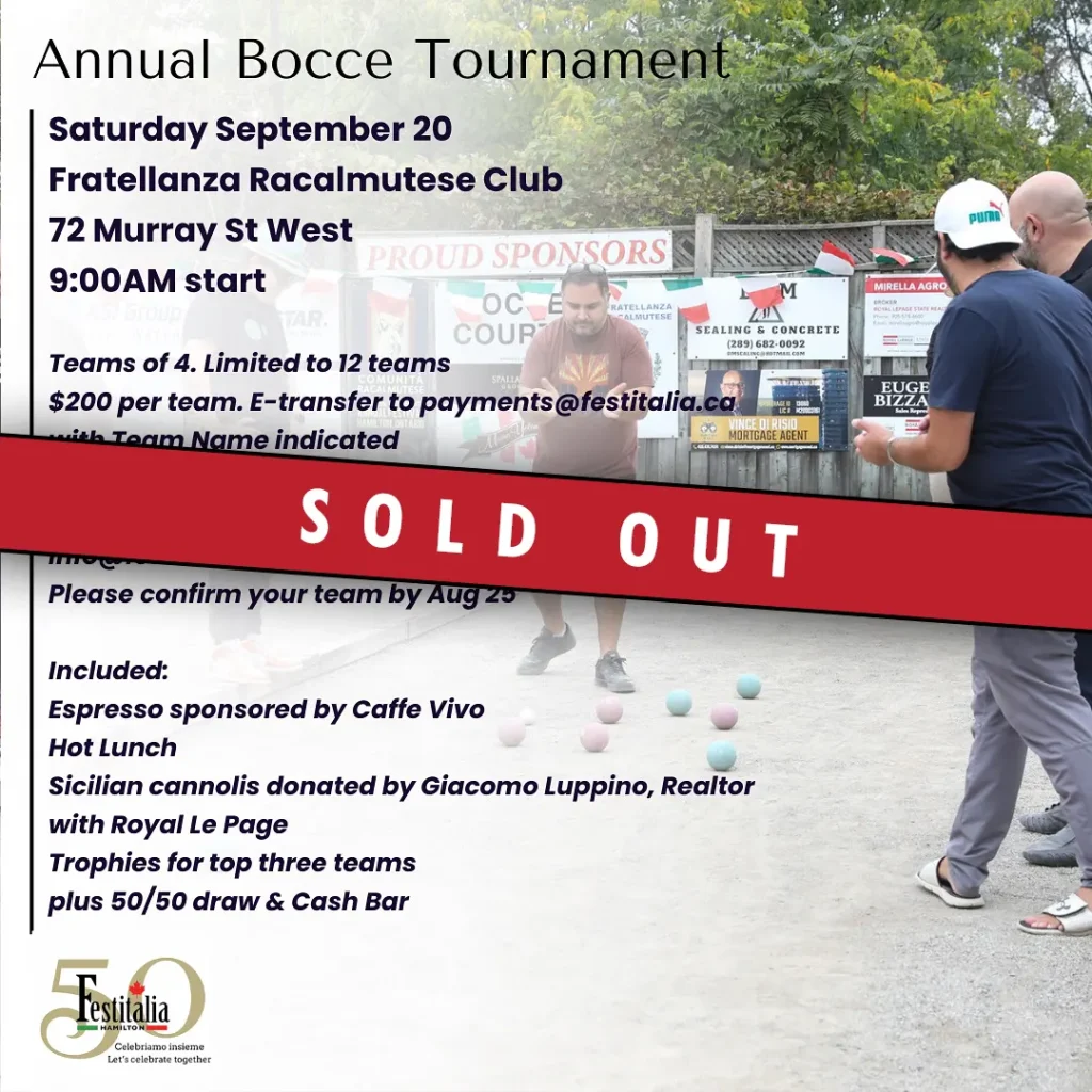 Festitalia 2025 - Bocce Tournament